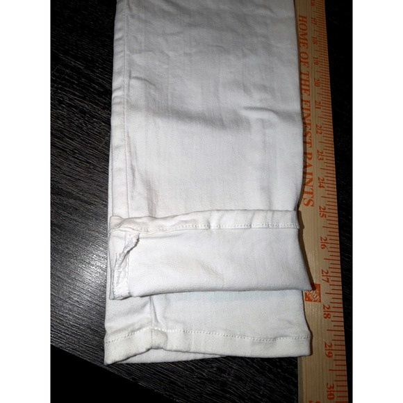 Vibrant Miu Women's White Distressed Ripped Jeans Size 2XL Made in USA - Picture 8 of 9